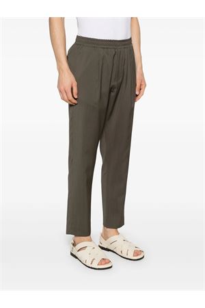 Green virgin-wool tapered-leg trousers LOW BRAND | L1PSS256851M101